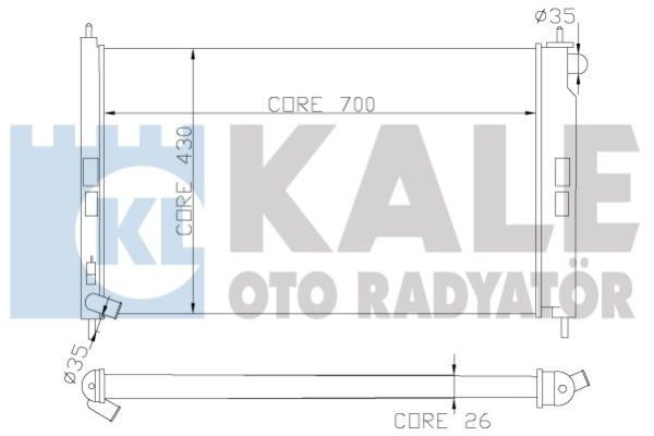 KALE OTO RADYATÖR Jäähdytin,moottorin jäähdytys 362100